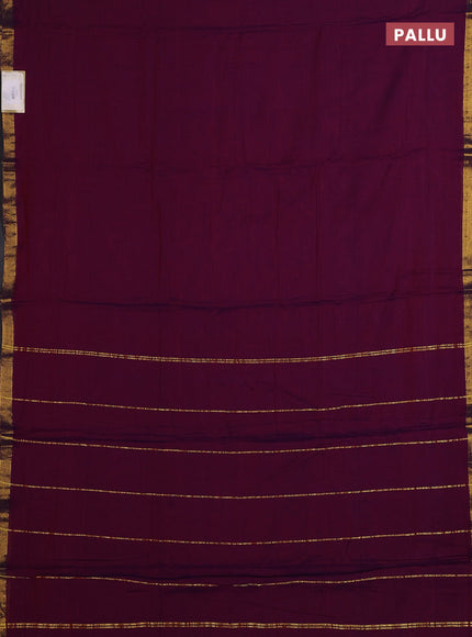 Purple & Mehendi Green Narayanpet Cotton - Kalamkari Blouse