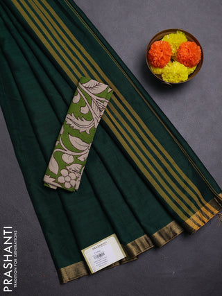 Green Narayanpet Cotton - Kalamkari Blouse