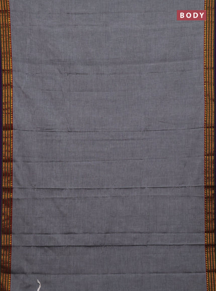 Grey & Beige Narayanpet Cotton - Kalamkari Blouse