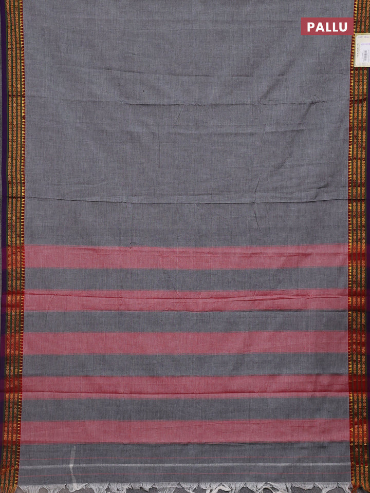 Grey & Beige Narayanpet Cotton - Kalamkari Blouse