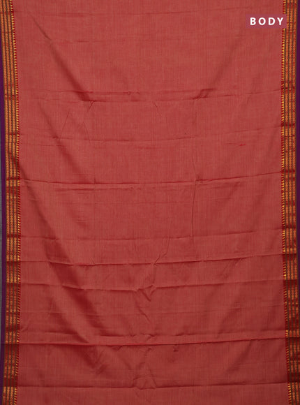 Red & Beige Narayanpet Cotton - Kalamkari Blouse
