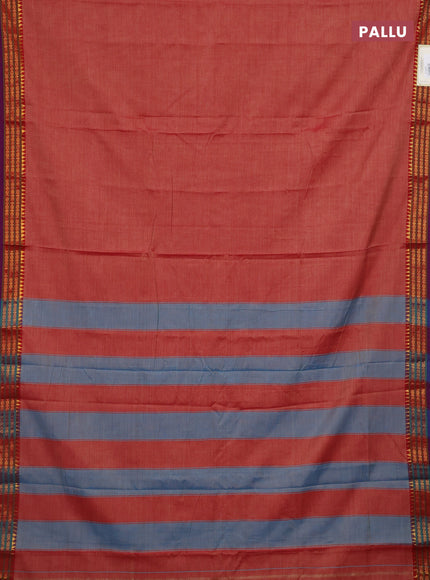 Red & Beige Narayanpet Cotton - Kalamkari Blouse