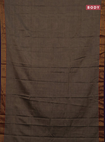 Chiku & Blue Narayanpet Cotton - Kalamkari Blouse