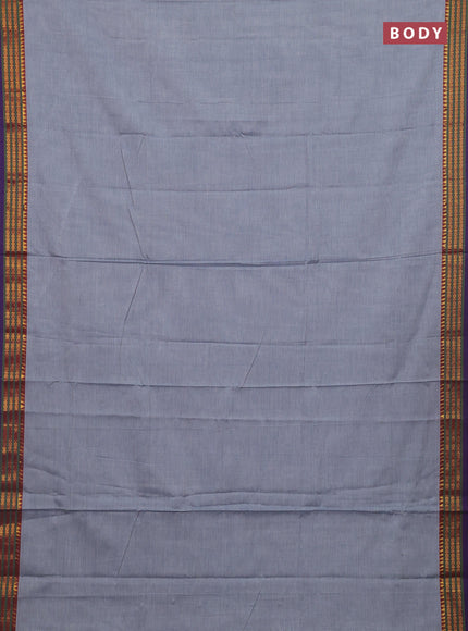 Grey & Blue Narayanpet Cotton - Kalamkari Blouse