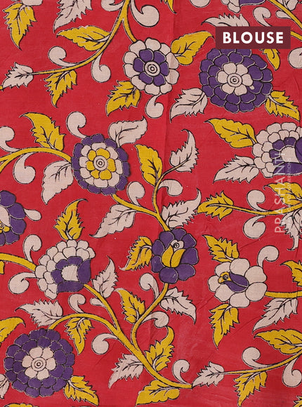 Red Narayanpet Cotton - Kalamkari Blouse