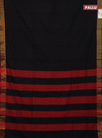 Black & Red Narayanpet Cotton - Kalamkari Blouse