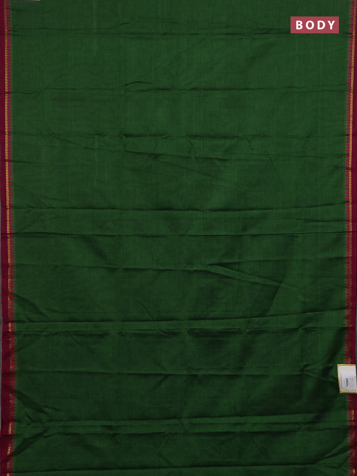 Green & Beige Narayanpet Cotton - Kalamkari Blouse
