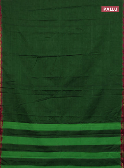 Green & Beige Narayanpet Cotton - Kalamkari Blouse