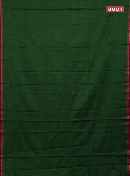 Green & Maroon Narayanpet Cotton - Kalamkari Blouse
