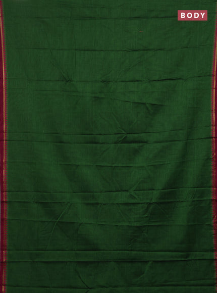 Green & Beige Narayanpet Cotton - Kalamkari Blouse