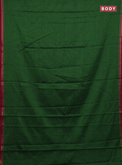 Green & Maroon Narayanpet Cotton - Kalamkari Blouse