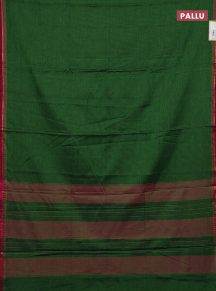 Green & Maroon Narayanpet Cotton - Kalamkari Blouse