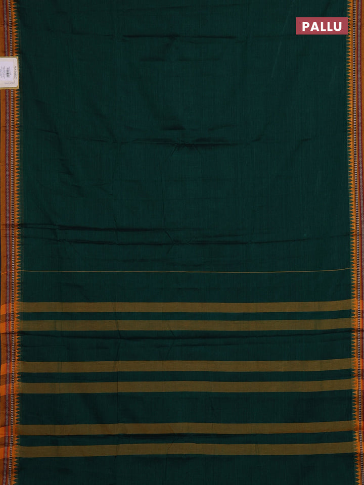 Green & Mustard Yellow Narayanpet Cotton - Kalamkari Blouse