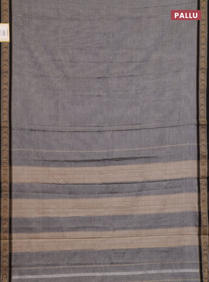 Grey & Beige Narayanpet Cotton - Kalamkari Blouse