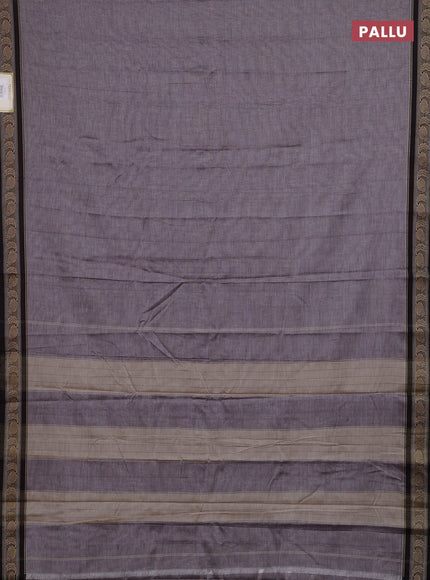 Grey & Beige Narayanpet Cotton - Kalamkari Blouse