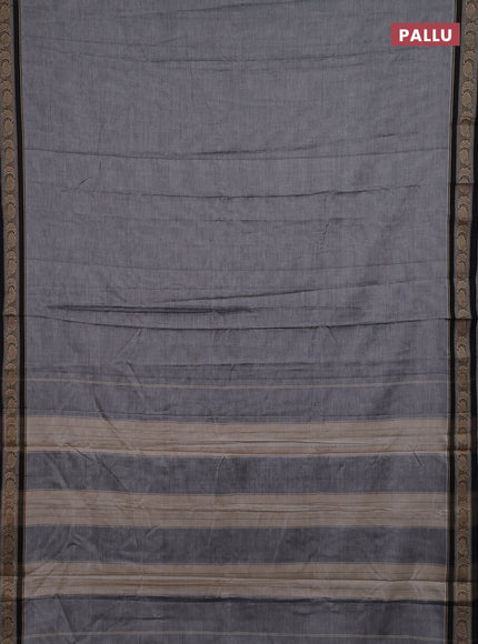 Grey & Beige Narayanpet Cotton - Kalamkari Blouse