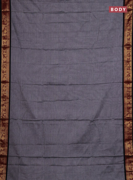 Grey & Red Narayanpet Cotton - Kalamkari Blouse