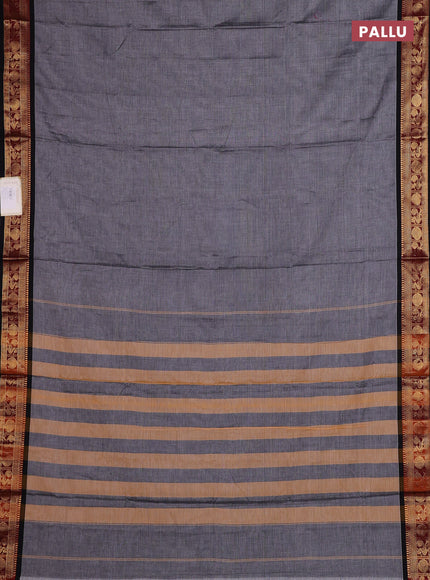 Grey & Red Narayanpet Cotton - Kalamkari Blouse