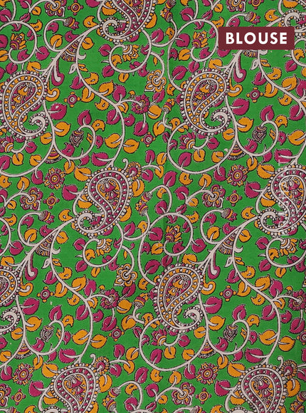 Green Narayanpet Cotton - Kalamkari Blouse