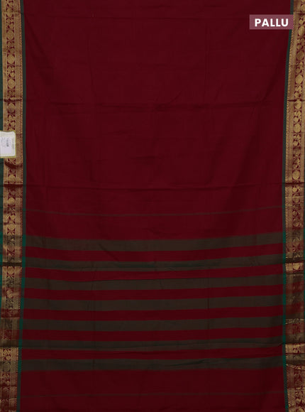 Red & Green Narayanpet Cotton - Kalamkari Blouse