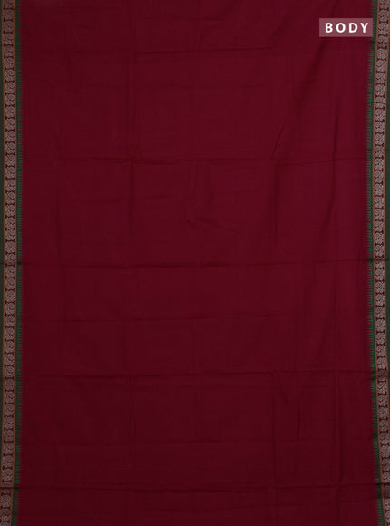 Red & Green Narayanpet Cotton - Kalamkari Blouse