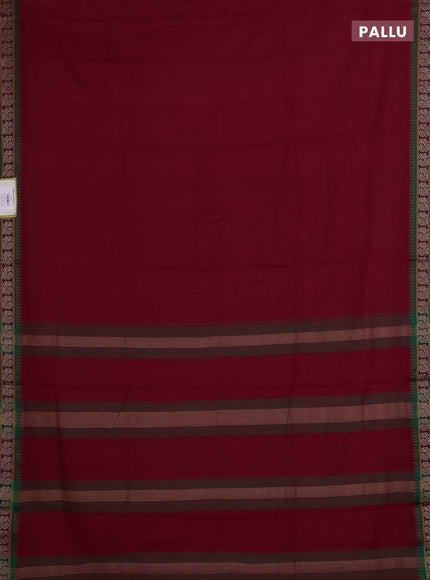 Red & Green Narayanpet Cotton - Kalamkari Blouse