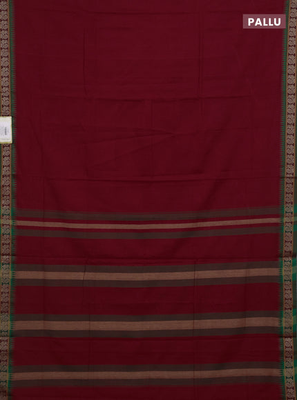 Red & Green Narayanpet Cotton - Kalamkari Blouse