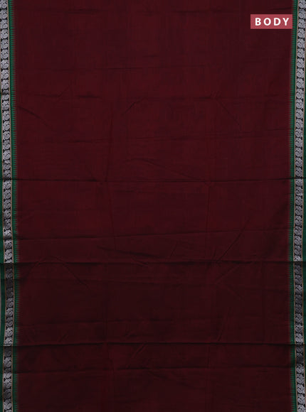 Maroon & Green Narayanpet Cotton - Kalamkari Blouse