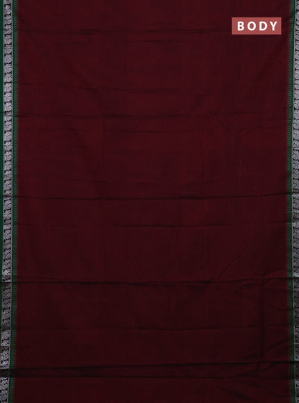 Maroon & Green Narayanpet Cotton - Kalamkari Blouse