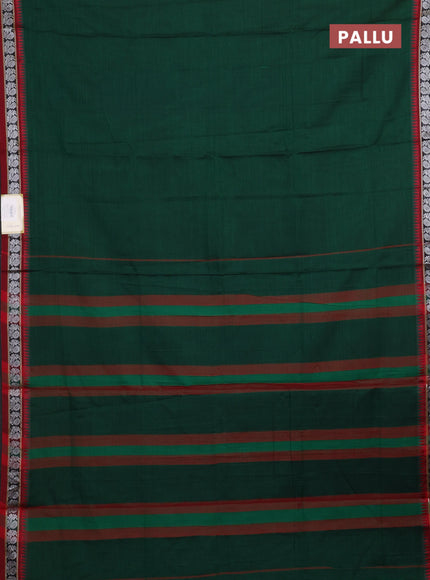 Green & Maroon Narayanpet Cotton - Kalamkari Blouse