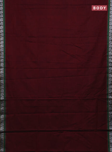 Maroon & Beige Narayanpet Cotton - Kalamkari Blouse