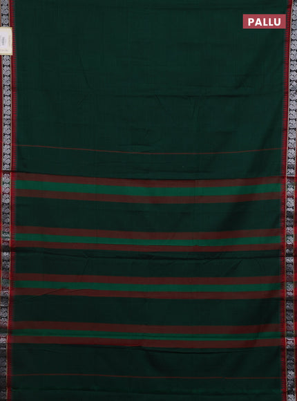 Green & Red Narayanpet Cotton - Kalamkari Blouse