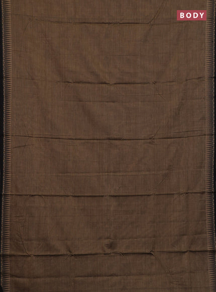 Chiku & Beige Narayanpet Cotton - Kalamkari Blouse