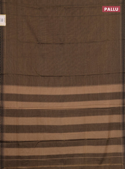 Chiku & Beige Narayanpet Cotton - Kalamkari Blouse