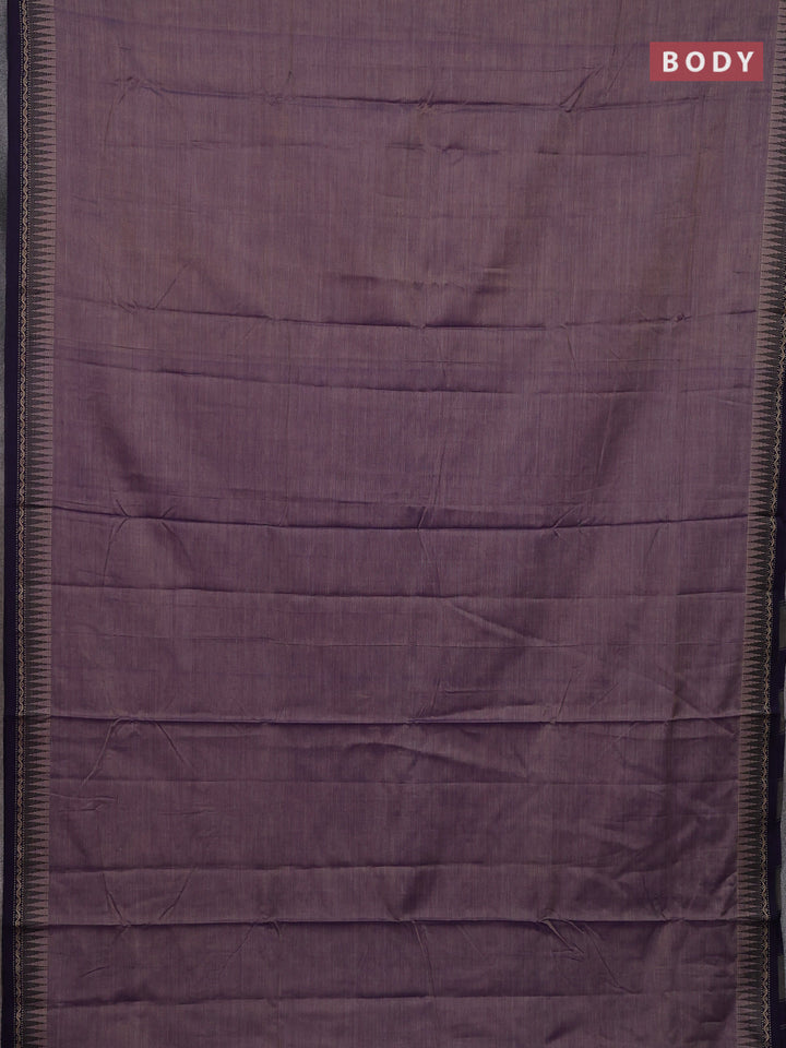 Pastel Purple & Mustard Narayanpet Cotton - Kalamkari Blouse