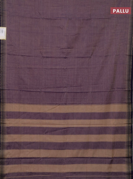 Pastel Purple & Mustard Narayanpet Cotton - Kalamkari Blouse