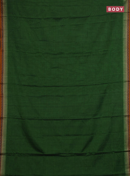 Sap Green & Mustard Yellow Narayanpet Cotton - Kalamkari Blouse