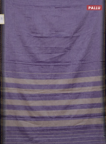 Pastel Purple & Royal Blue Narayanpet Cotton - Kalamkari Blouse