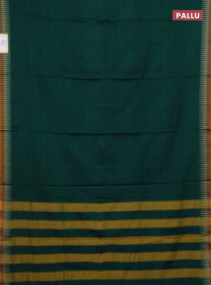 Green & Mustard Yellow Narayanpet Cotton - Kalamkari Blouse