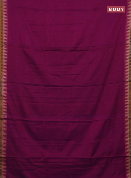 Magenta Pink & Mehendi Green Narayanpet Cotton - Kalamkari Blouse
