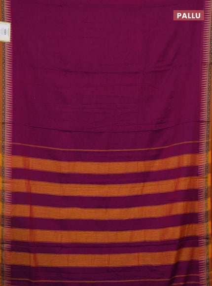 Magenta Pink & Mehendi Green Narayanpet Cotton - Kalamkari Blouse