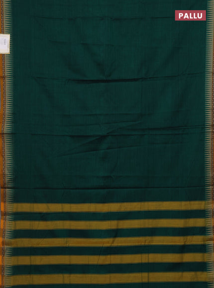 Green & Beige Narayanpet Cotton - Kalamkari Blouse