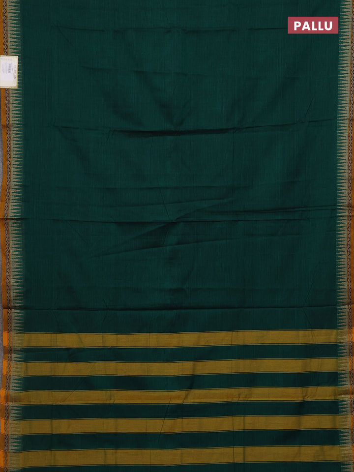 Green & Beige Narayanpet Cotton - Kalamkari Blouse