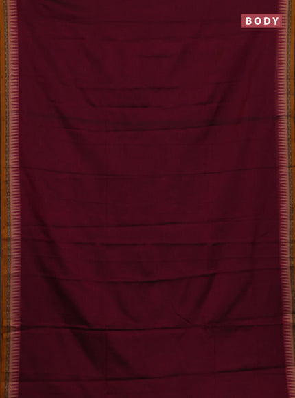 Magenta Pink & Royal Blue Narayanpet Cotton - Kalamkari Blouse
