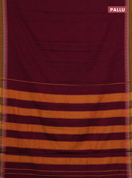 Magenta Pink & Royal Blue Narayanpet Cotton - Kalamkari Blouse