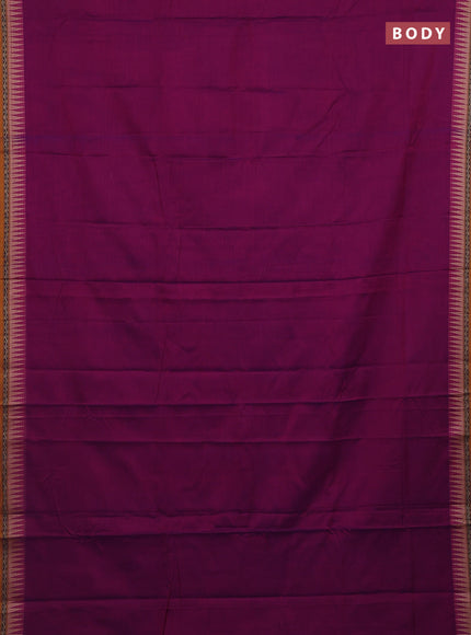 Magenta Pink & Lime Green Narayanpet Cotton - Kalamkari Blouse