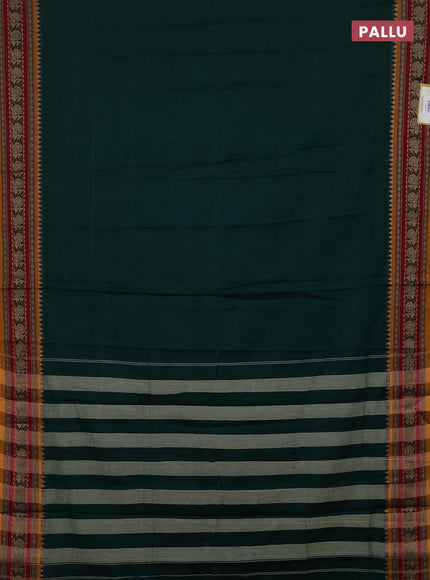 Green & Beige Narayanpet Cotton - Kalamkari Blouse