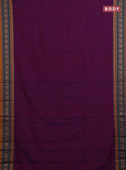 Magenta Pink & Mustard Yellow Narayanpet Cotton - Kalamkari Blouse