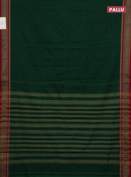 Green & Red Narayanpet Cotton - Kalamkari Blouse