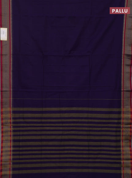 Violet & Maroon Narayanpet Cotton - Kalamkari Blouse
